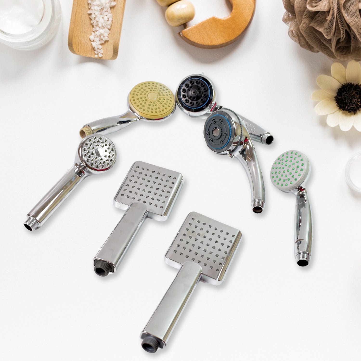Plastic High Pressure Handheld Shower Head (1 Pc / Mix Design & Size) Plastic High Pressure Handheld Shower Head (1 Pc / Mix Design & Size)